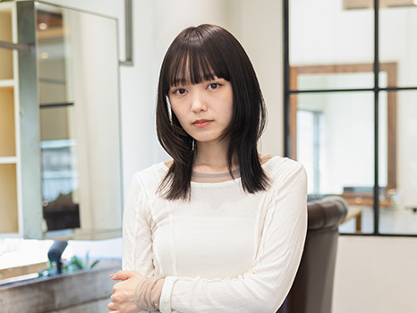 切りっぱなし ぱっつんレイヤー