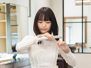 切りっぱなし ぱっつんレイヤー スタイル方法写真:01