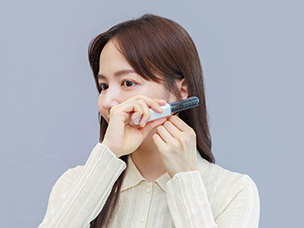 かきあげ前髪スタイリング スタイル方法写真:02