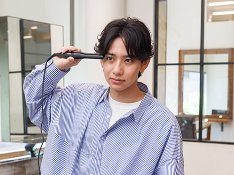 フェザーショート スタイル方法写真:02