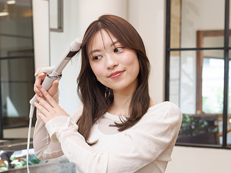 大人っぽい綺麗めうざバング スタイル方法写真:02