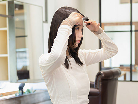 ぱっつん前髪 スタイル方法写真:01