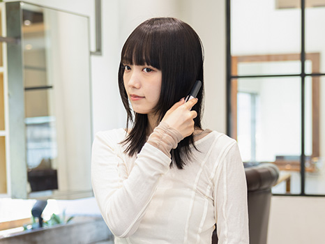 ぱっつん前髪 スタイル方法写真:02