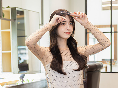 シースルー前髪 スタイル方法写真:01