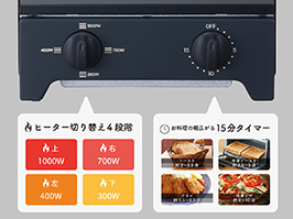 イメージ:温度調節・タイマー