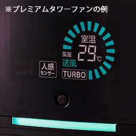 イメージ:TURBO機能(送風時のみ)