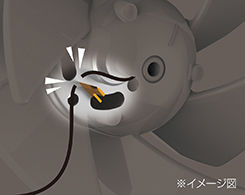 イメージ:毛髪巻込み防止