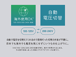 イメージ:自動電圧切替え