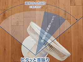 イメージ:ピタッと首振り
