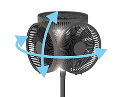 イメージ:上下左右自動首振り