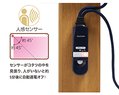 イメージ:人感センサー搭載
