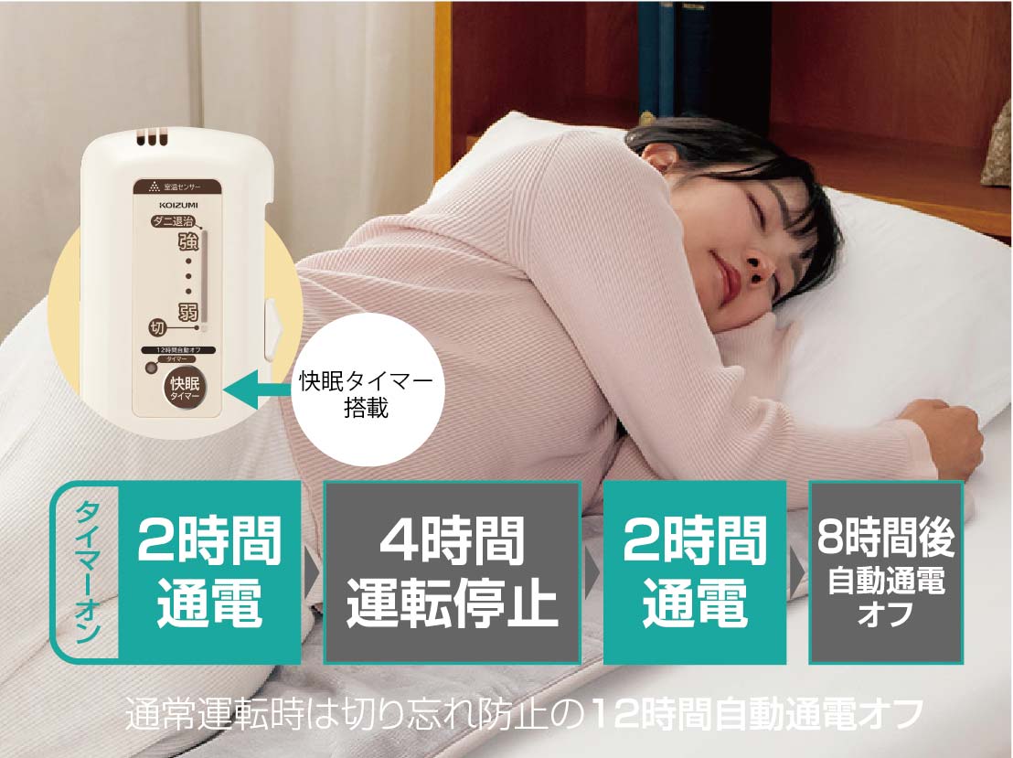 イメージ:あつくなりすぎないよう、快眠をサポート
