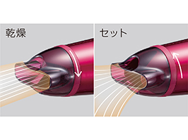 イメージ:フレックスノズルで風圧調節