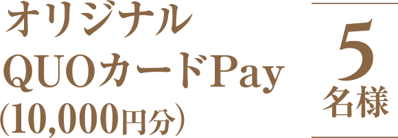 オリジナル QUOカードPay （10,000円分） 5名様